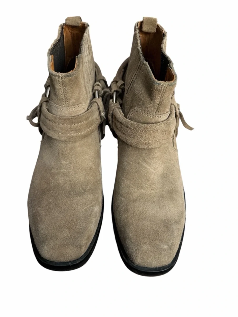 Diesel Harness Taupe Suede Western Ankle Boot Women’s Size 36 EU Coastal Cowgirl